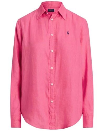 Ralph Lauren Wüstenrosa langarmhemd - Pink