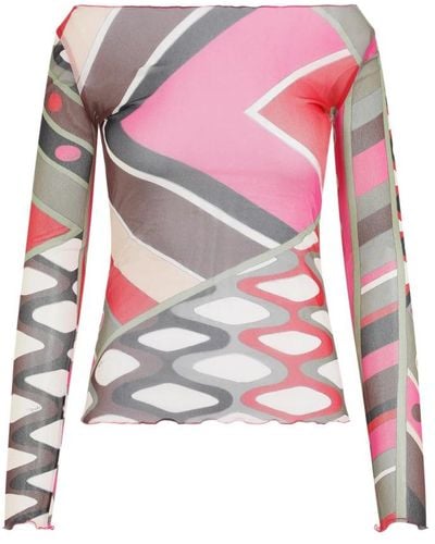 Emilio Pucci Long Sleeve Tops - Pink