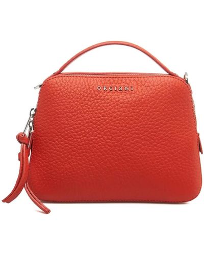 Orciani Rote mohnblumen-handtasche ss24