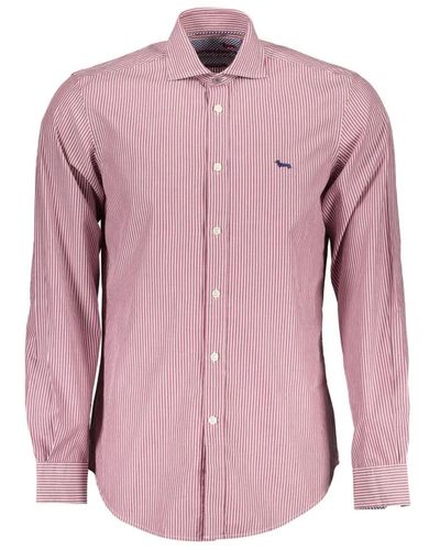 Harmont & Blaine Purple Cotton Hemd - Pink