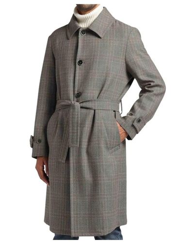 Barena Belted Coats - Grey