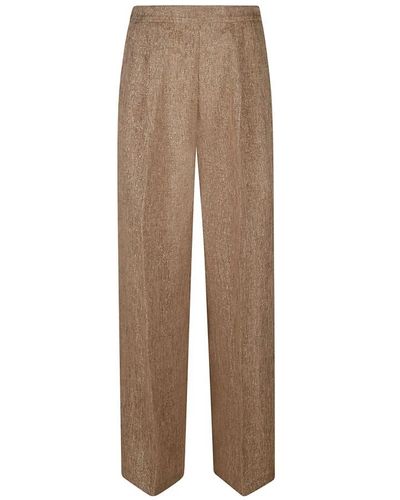 Forte Forte Straight Trousers - Brown