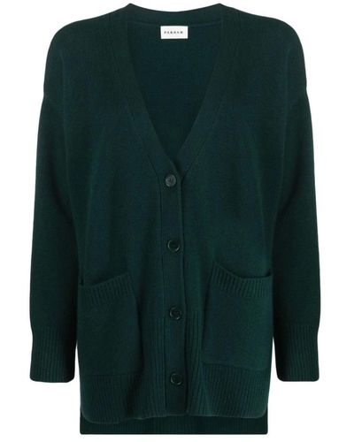 P.A.R.O.S.H. Cardigan di lana verde per donne