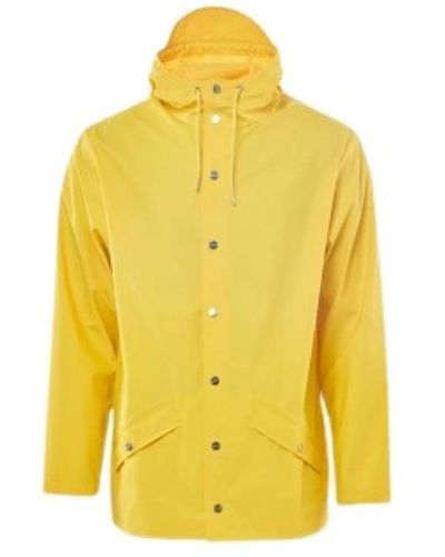 Rains Single-Breasted Coats - Yellow