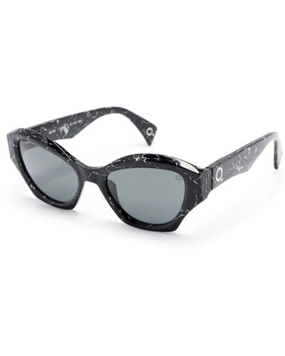 Etnia Barcelona Schwarze sonnenbrille, vielseitig und stilvoll - Mettallic
