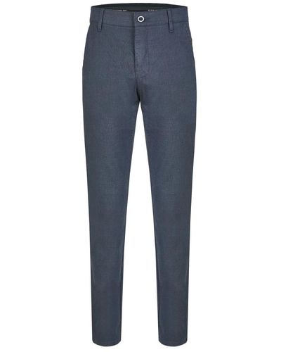 Club of Comfort Bequeme woll-look flat front hose - Blau