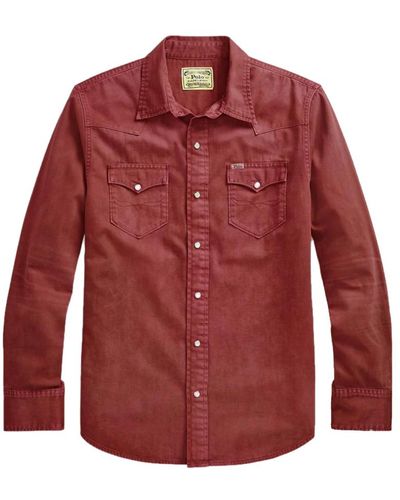 Ralph Lauren Western denim hemd klassische passform - Rot