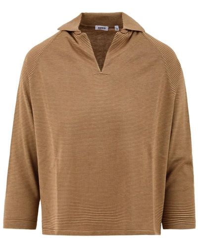 Aspesi Polo Shirts - Brown