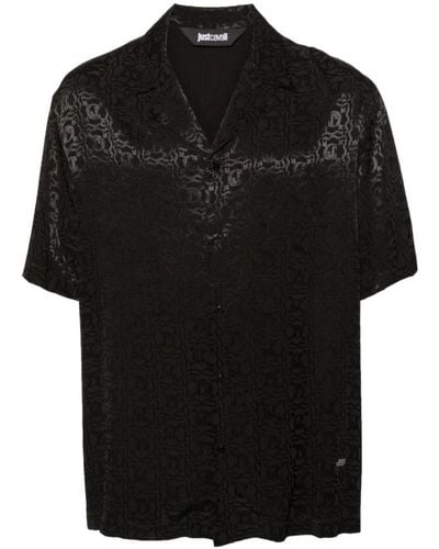 Just Cavalli Short Sleeve Shirts - Black