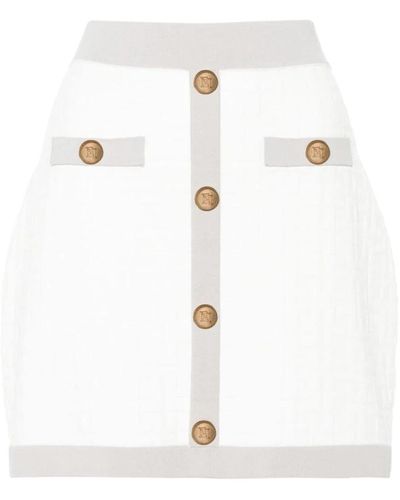 Elisabetta Franchi Short Skirts - White