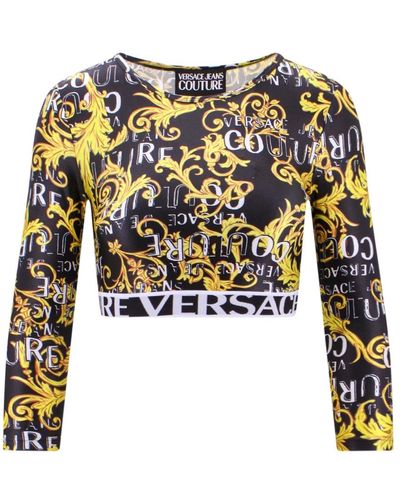 Versace Long Sleeve Tops - Yellow