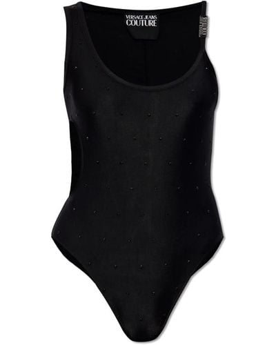 Versace Bodysuit con applicazioni scintillanti - Nero