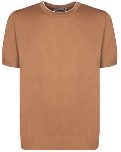 Canali T-Shirts - Brown