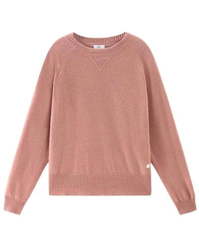 Woolrich Round-Neck Knitwear - Pink