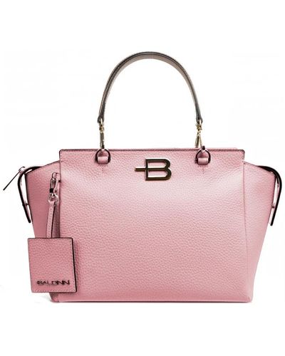 Baldinini Lederhandtasche mit reißverschluss - Pink