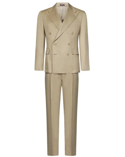 Ralph Lauren Double Breasted Suits - Natural