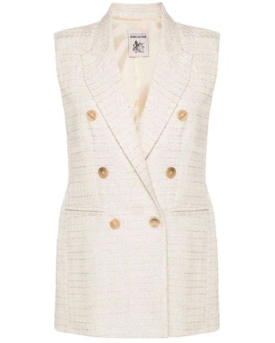 Semicouture Vests - Natural