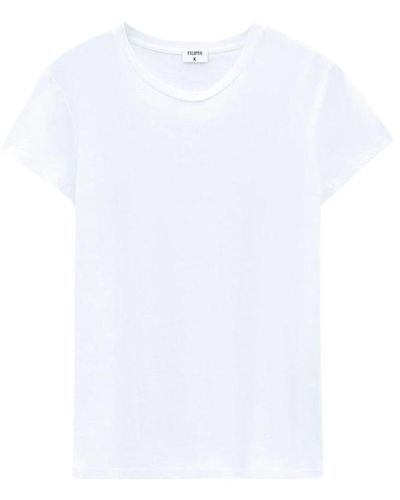 Filippa K Camiseta de algodón blanca - Blanco