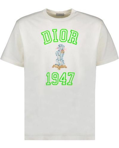 Dior Casual rundhals bedrucktes t-shirt - Grün