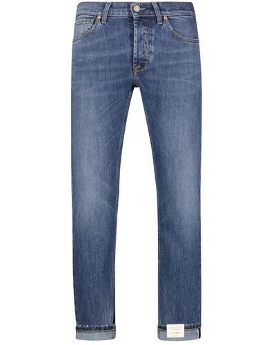 Tela Genova Klassische slim fit selvedge denim jeans - Blau