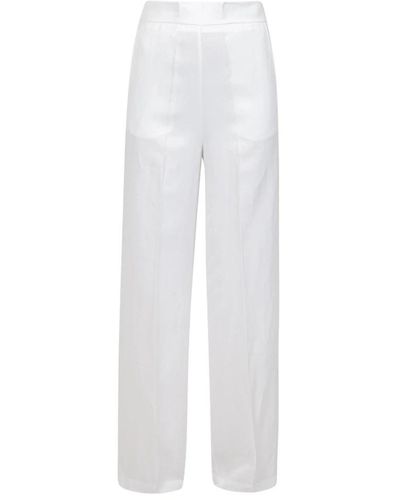 ALESSIA SANTI Straight Trousers - White