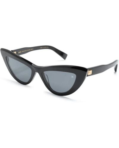 Balmain Stilvolle sonnenbrille mit zubehör - Schwarz