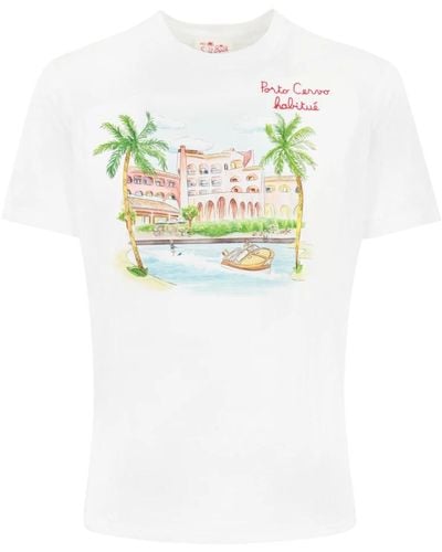 Mc2 Saint Barth Baumwoll t-shirt kurzarm - Weiß