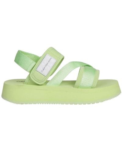 Calvin Klein Flat Sandals - Green
