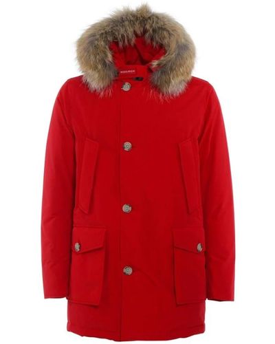 Woolrich Arctic parka with detachable fur - Rosso