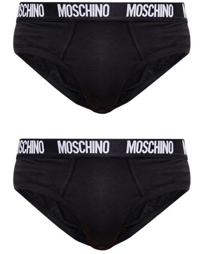 Moschino Supima® baumwoll schwarze briefs 2-pack