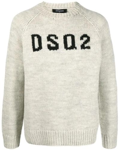 DSquared² Round-Neck Knitwear - Grey