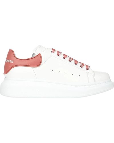 Alexander McQueen E Ledersneakers in Übergröße - Pink