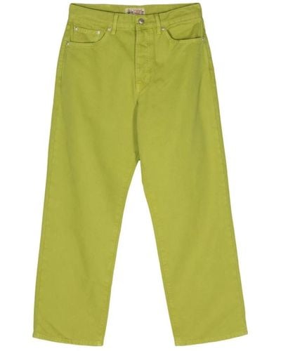 Stussy Grüne canvas jeans gerades bein