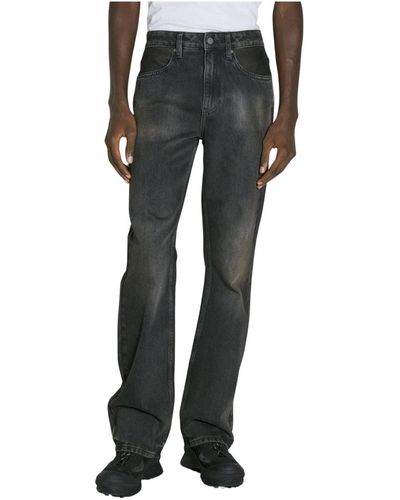 Guess Stained denim flare pant - Schwarz