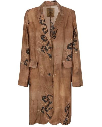 Uma Wang Coats > single-breasted coats - Marron