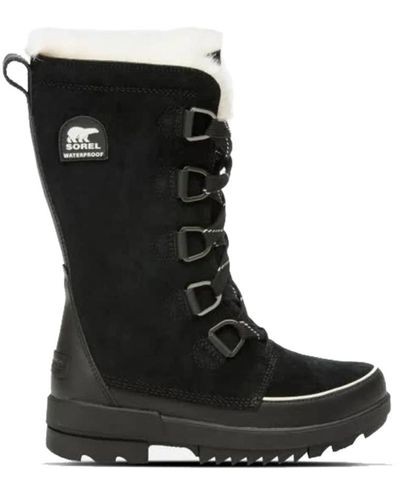 Sorel Lace-Up Boots - Black