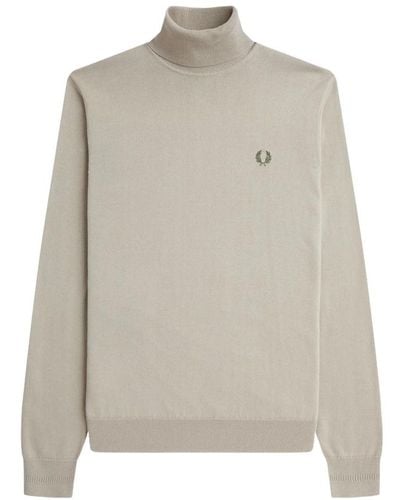 Fred Perry Pullover dunkles hafermehl - Grau