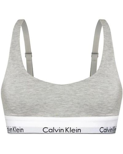 Calvin Klein Verstellbarer träger-logo-bralette,stilvolle ärmellose tops für frauen - Grau