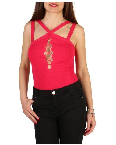 Guess Sleeveless Tops - Red