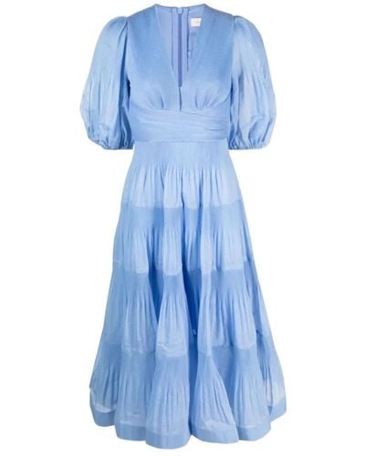 Zimmermann Jac jacaranda plissiertes midi-kleid,dresses - Blau