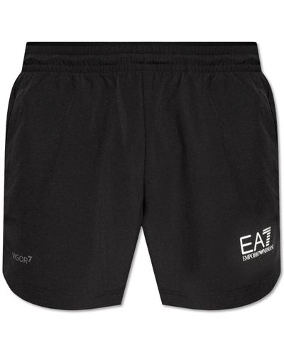 EA7 Shorts con logo - Nero