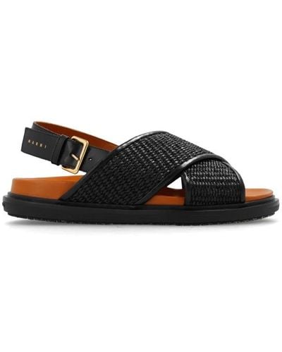 Marni Flat Sandals - Black