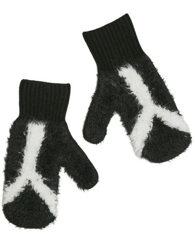 Y-3 Kontrast logo fuzzy handschuhe - Schwarz
