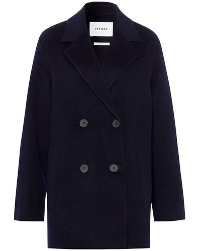 IVY & OAK Coats > double-breasted coats - Bleu