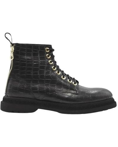 Giuliano Galiano Shoes > boots > lace-up boots - Noir