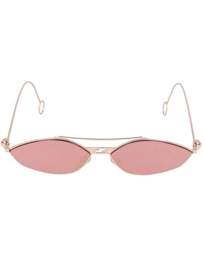Fendi Sunglasses, baguette sonnenbrille mit kette - Pink