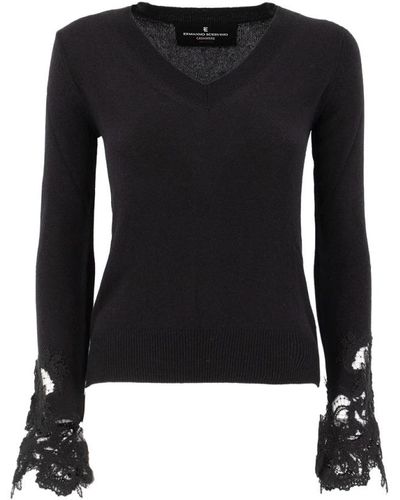 Ermanno Scervino V-Neck Knitwear - Black