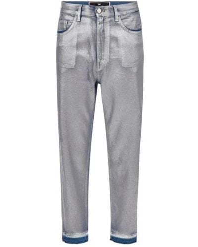 Elisabetta Franchi Cropped Jeans - Gray