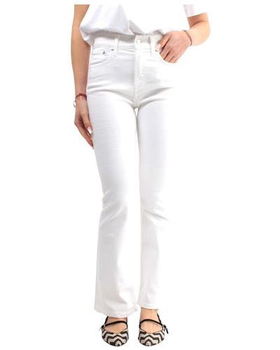 Roy Rogers Jeans bianchi primavera estate zandra hem - Bianco
