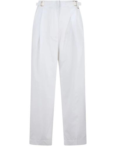 Herno Pantalones de pierna ancha cintura alta - Blanco